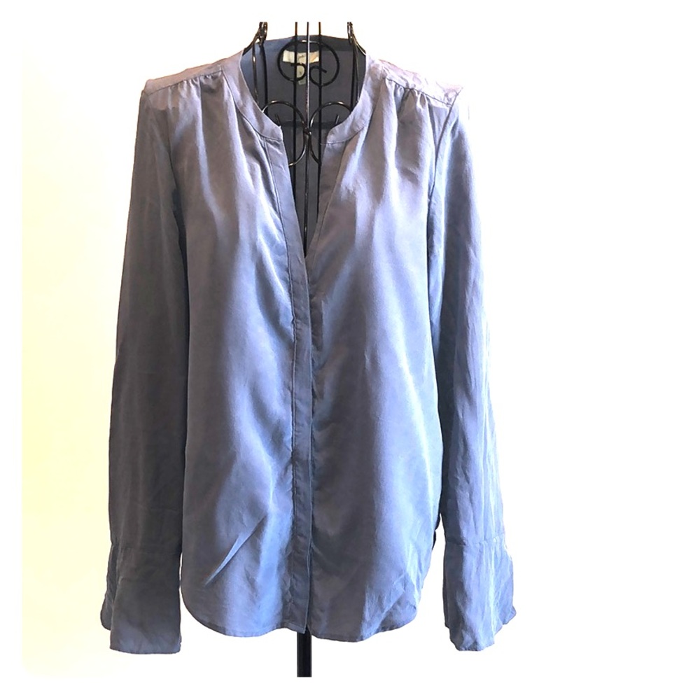 Blue Joie Silk Button Down Top
